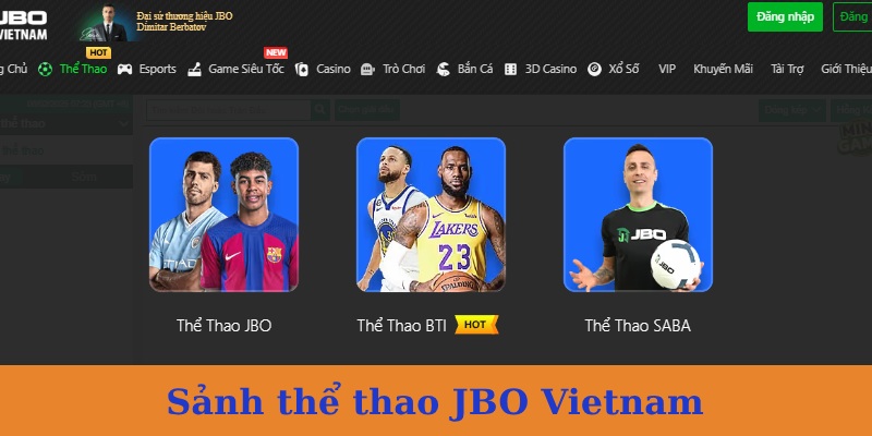 Sảnh cược thể thao hấp dẫn đa dạng bộ môn ở JBO