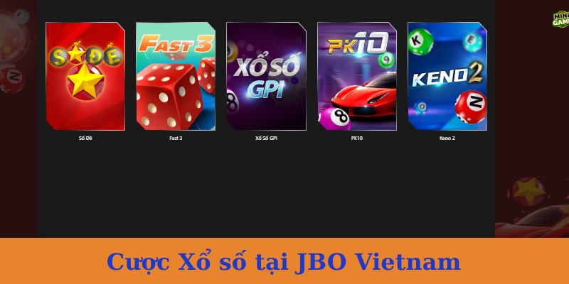 JBO mang đến nhiều sảnh cược Xổ số hấp dẫn